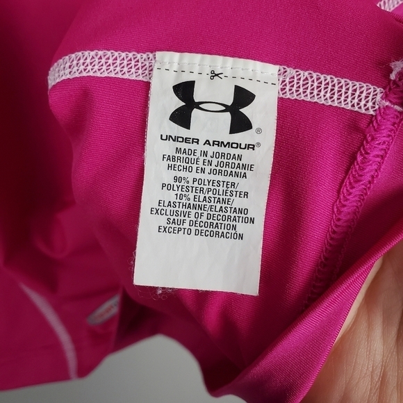 Under Armour Pink Fitted Short Sleeve Large - Picture 7 of 8